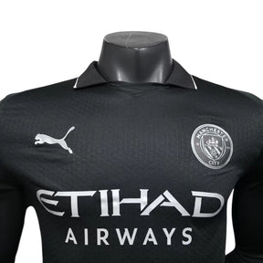 Camisa Manchester City II 25/26 manga longa - Jogador Puma Masculina - Preta