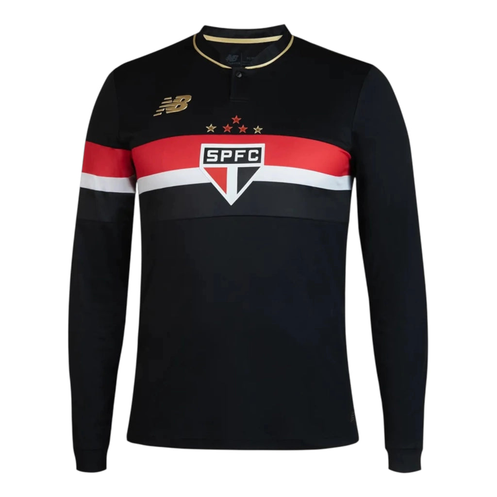 Camisa São Paulo III 25/26 manga longa - Torcedor New Balance Masculina - Preta