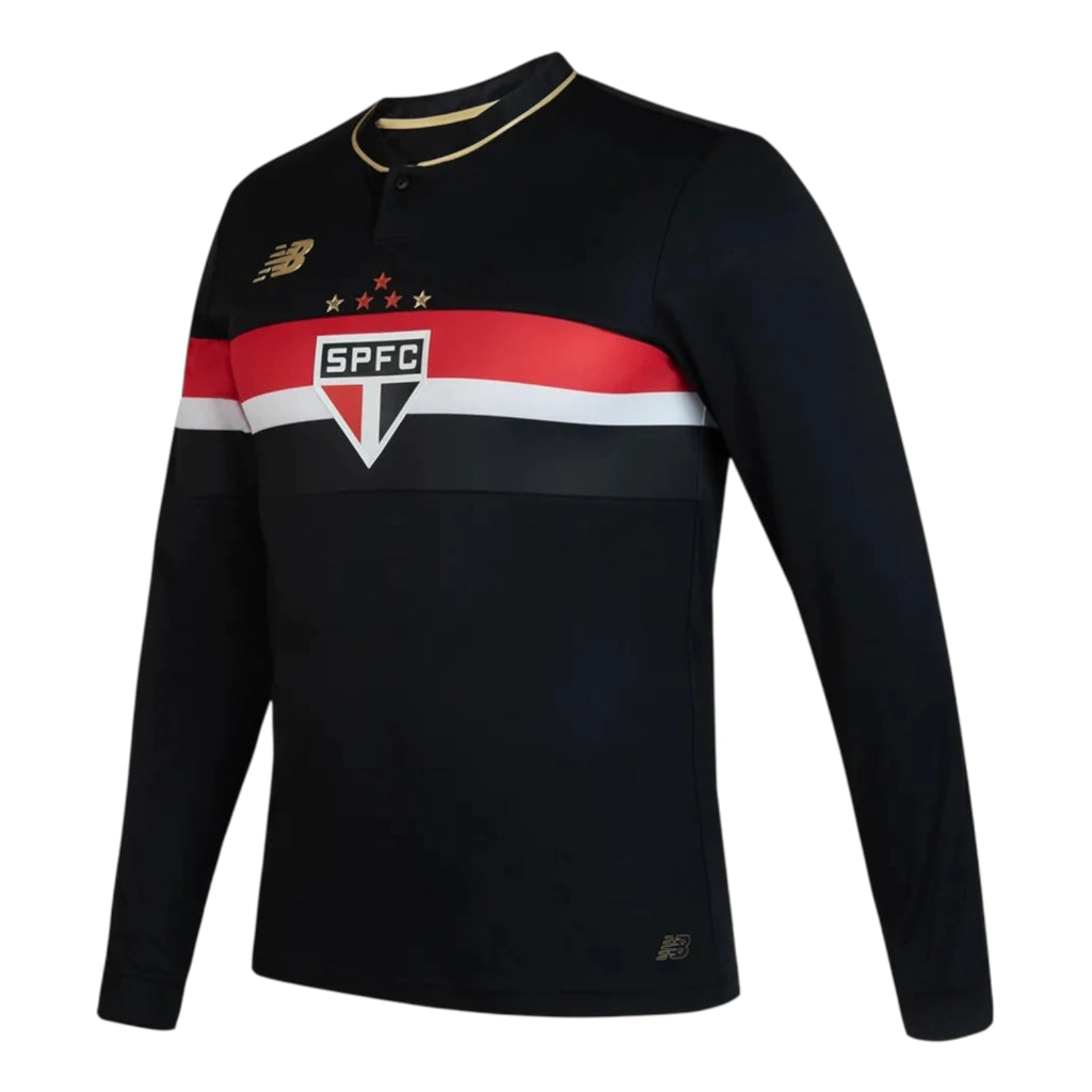 Camisa São Paulo III 25/26 manga longa - Torcedor New Balance Masculina - Preta