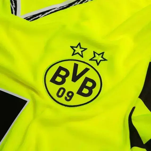 Camisa Borussia Dortmund Edição especial de Aniversário 24/25 manga longa - Torcedor Puma Masculina - Amarela neon com detalhes em preto