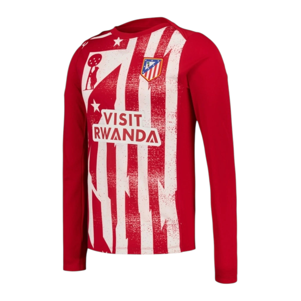 Camisa Atlético de Madrid Pré-jogo I 25/26 manga longa - Torcedor Nike Masculina - Vermelha e branca