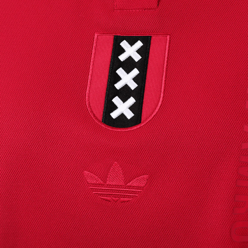 Camisa Ajax Edição Aniversário 125 anos 25/26 manga longa - Torcedor Adidas Masculina - Branca e vermelha