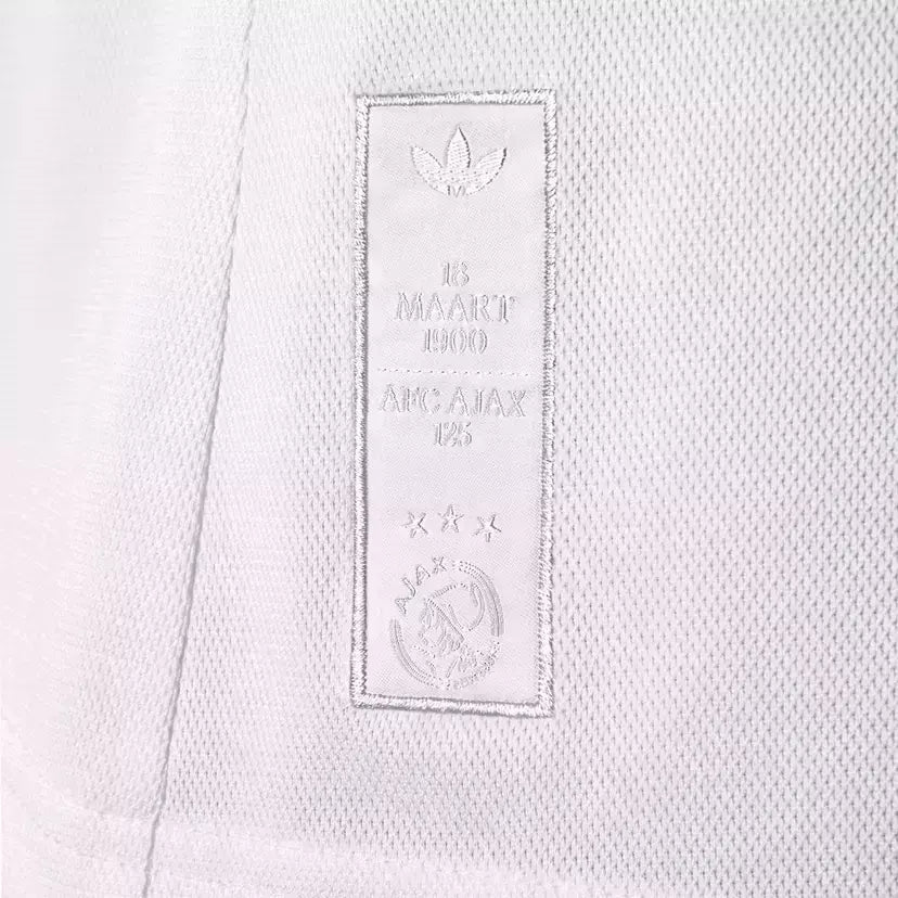 Camisa Ajax Edição Aniversário 125 anos 25/26 manga longa - Torcedor Adidas Masculina - Branca e vermelha