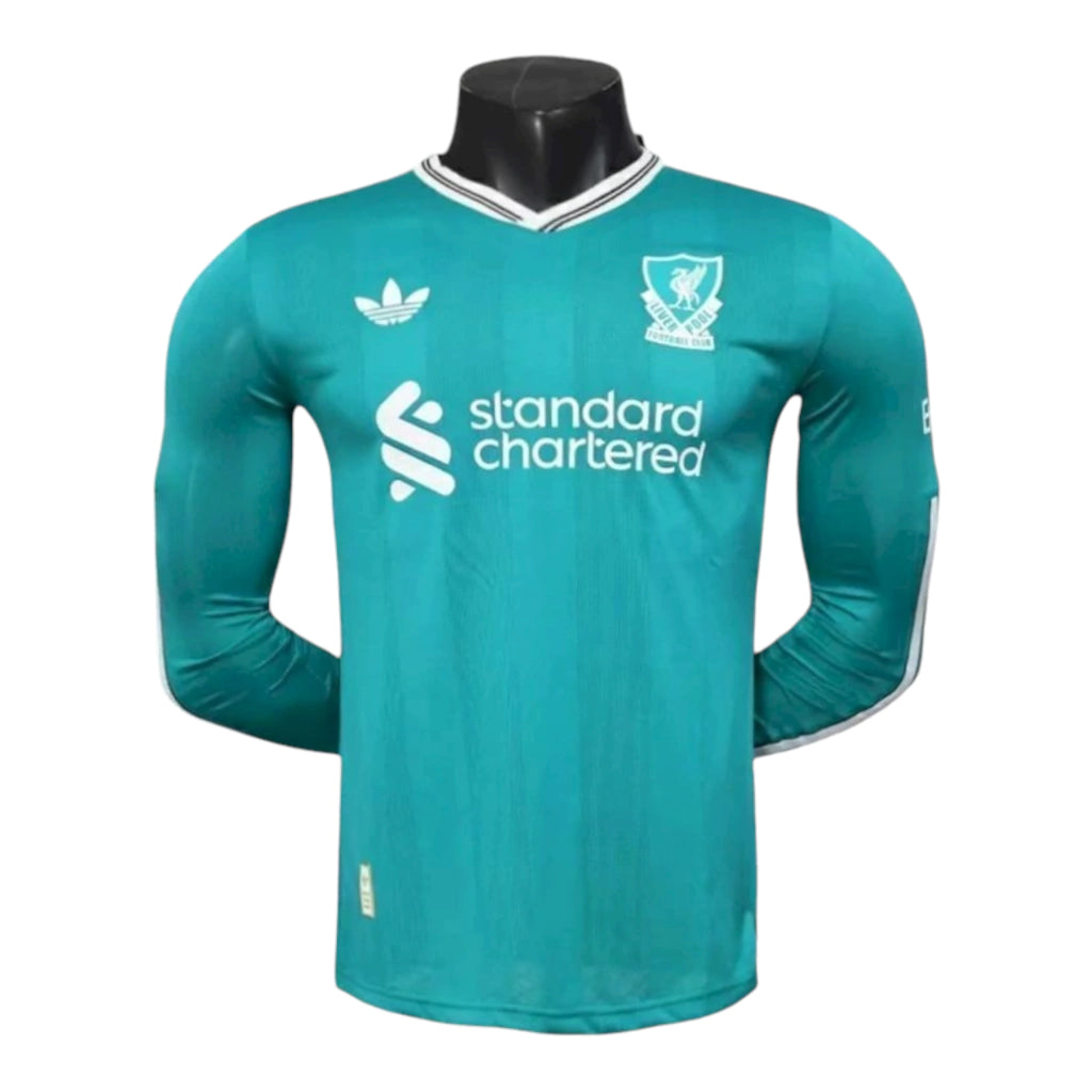 Camisa Liverpool III 25/26 manga longa - Jogador Adidas Masculina - Verde