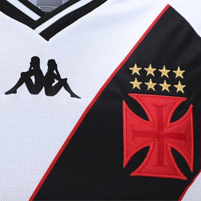 Camisa Vasco da Gama II 24/25 manga longa - Torcedor Kappa Masculina - Branca e preta
