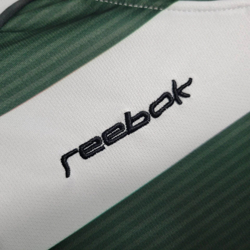 Camisa Retrô Sporting Lisboa I 2001/2003 manga longa - Reebok Masculina - Branca com detalhes em verde