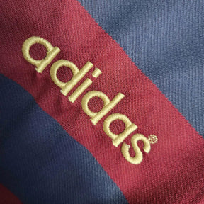 Camisa Retrô Newcastle 1995/1996 manga longa - Adidas Masculina - Vinho com listras em azul e detalhes em branco