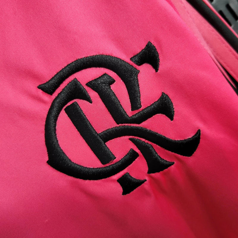 Camisa Flamengo 23/24 manga longa - Torcedor Adidas Masculina - Preta com detalhes em rosa