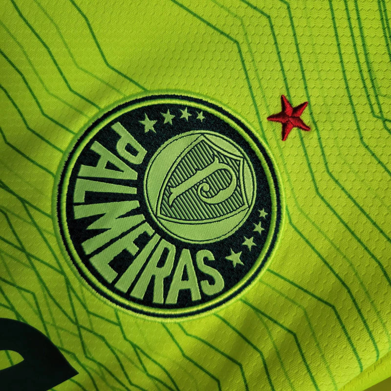 Camisa Palmeiras III 23/24 manga longa - Torcedor Puma Masculina - Verde fluorescente