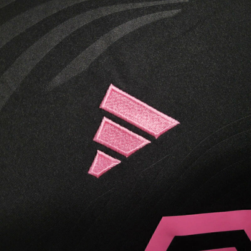 Camisa Inter Miami II 23/24 manga longa - Torcedor Adidas Masculina - Preta com detalhes em rosa