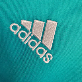 Camisa Retrô Real Madrid I 2017/2018 manga longa - Adidas Masculina - Verde com detalhes em azul