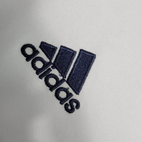 Camisa Retrô Real Madrid I 16/17 manga longa - Masculina Adidas - Branca com detalhes em azul