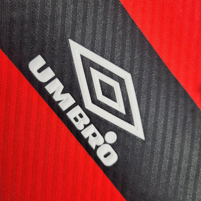 Camisa Retrô Flamengo I 1994/1995 manga longa - Masculina Umbro - Vermelha com listras pretas