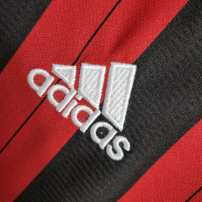 Camisa Retrô AC Milan 2013/2014 manga longa - Masculina Adidas - Preta e vermelha com detalhes em dourado