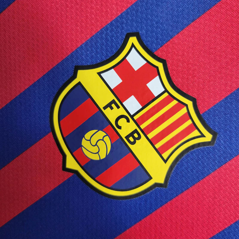 Camisa Retrô Barcelona I 2011/2012 manga longa - Nike Masculina - Vermelha com detalhes em azul
