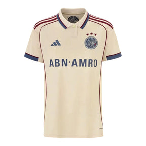 Camisa Ajax III 25/26 - Torcedor Adidas Feminina - Bege e azul
