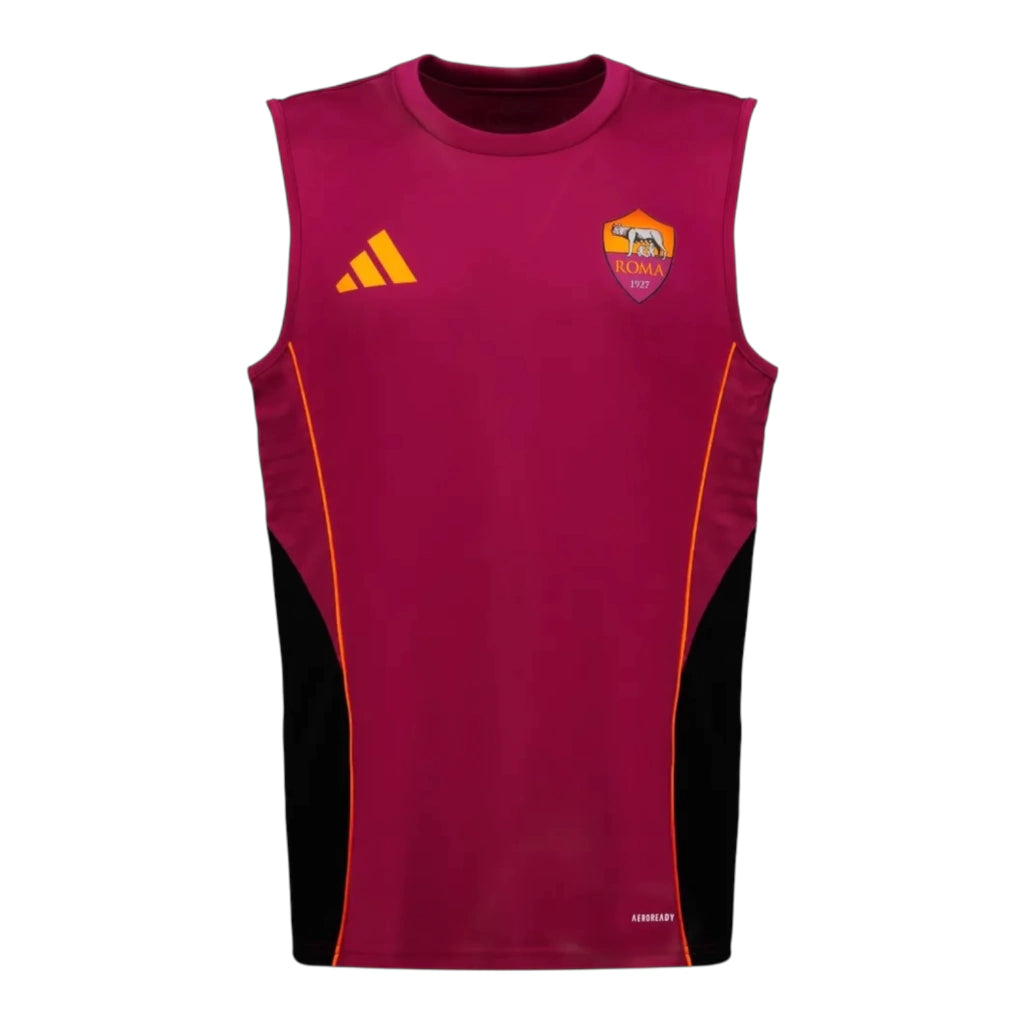 Camisa Regata Roma Treino 25/26 - Torcedor Adidas Masculina - Vermelha