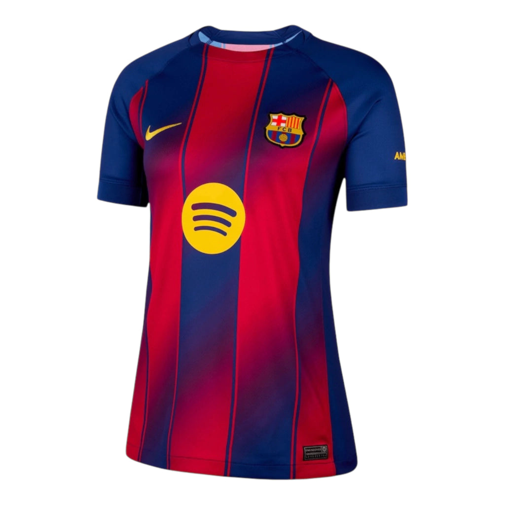 Camisa Barcelona I 25/26 - Torcedor Nike Feminina - Azul e vermelha