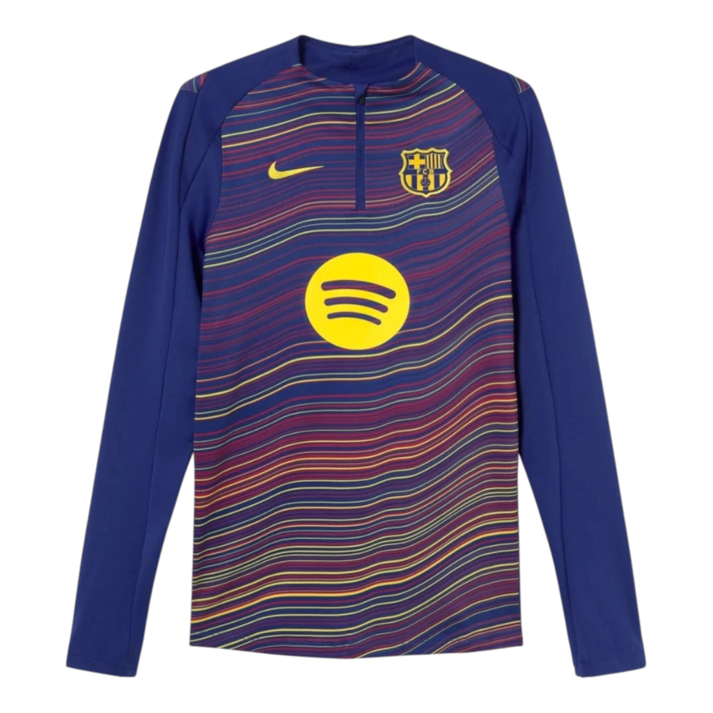 Camisa Barcelona Pré-jogo 25/26 manga longa - Torcedor Nike Masculina - Azul