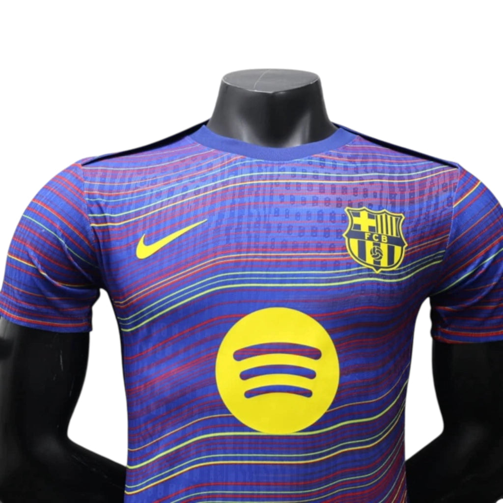 Camisa Barcelona Pré-jogo 25/26 - Jogador Nike Masculina - Azul