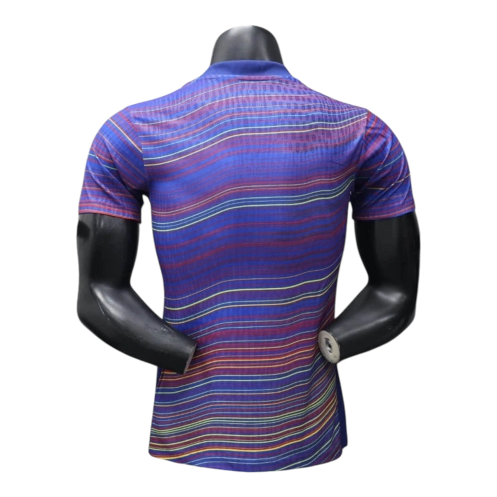 Camisa Barcelona Pré-jogo 25/26 - Jogador Nike Masculina - Azul