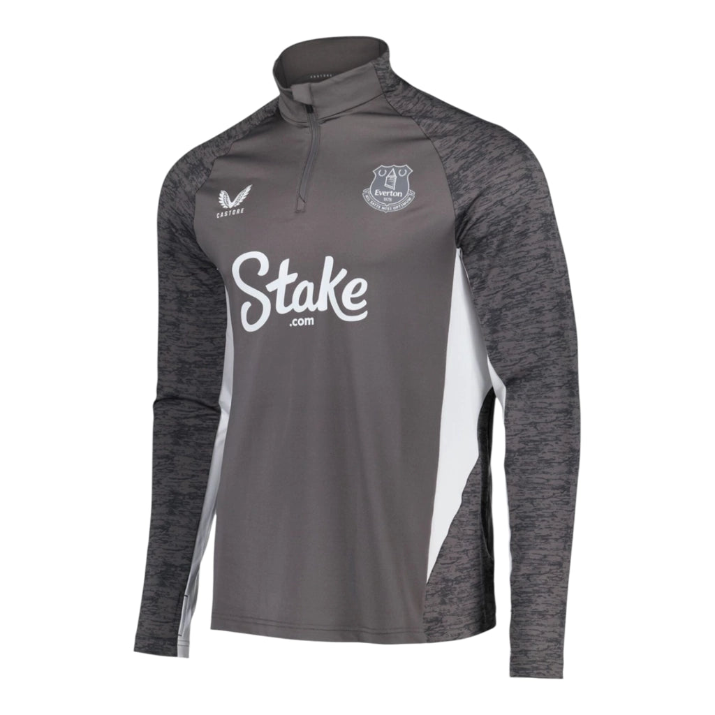 Camisa Everton 25/26 manga longa - Torcedor Castore Masculina - Cinza