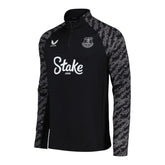 Camisa Everton 25/26 manga longa - Torcedor Castore Masculina - Preta e cinza