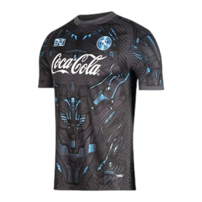 Camisa Napoli Treino 25/26 - Torcedor EA7 Masculina - Cinza com detalhes em azul