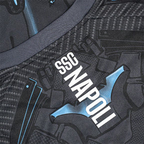 Camisa Napoli Treino 25/26 - Torcedor EA7 Masculina - Cinza com detalhes em azul