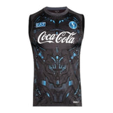 Camisa Regata Napoli Treino 25/26 - Torcedor EA7 Masculina - Cinza com detalhes em azul