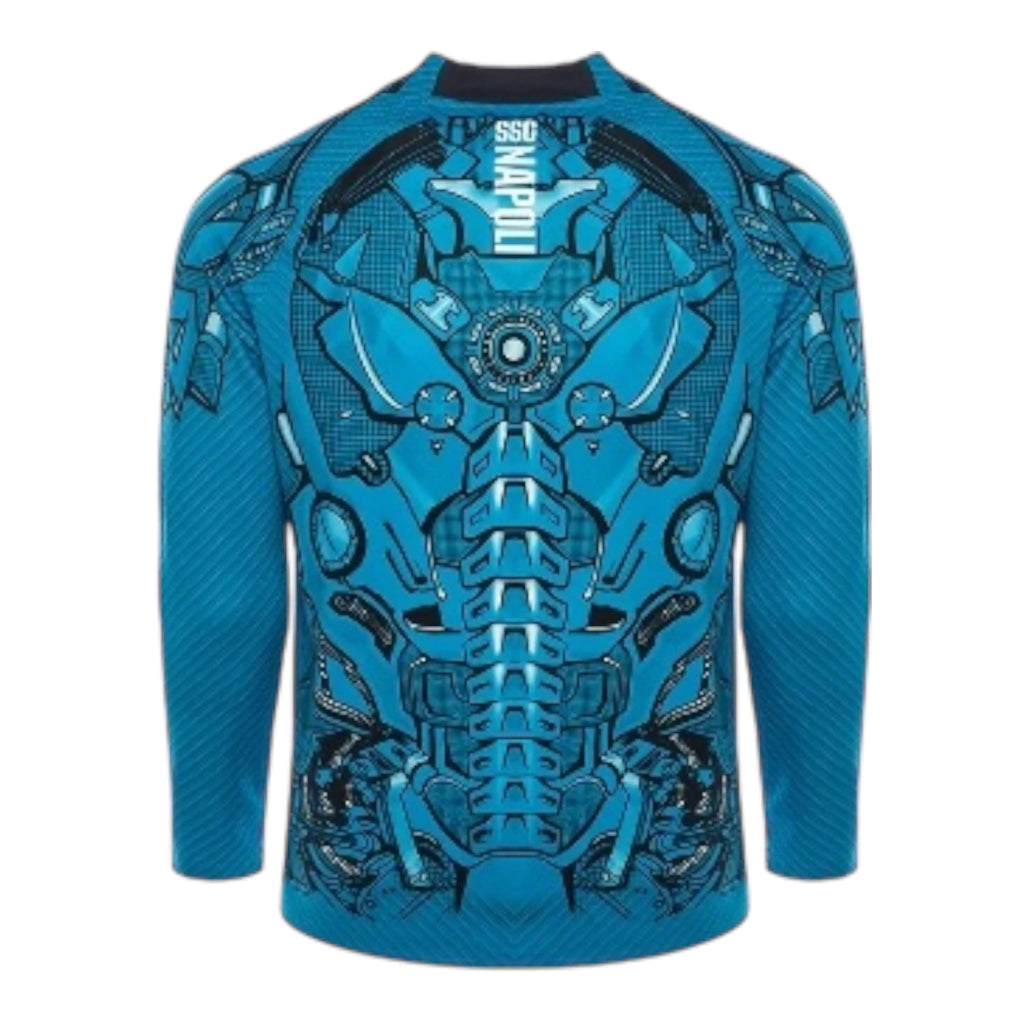 Camisa Napoli Treino 25/26 manga longa - Torcedor EA7 Masculina - Azul