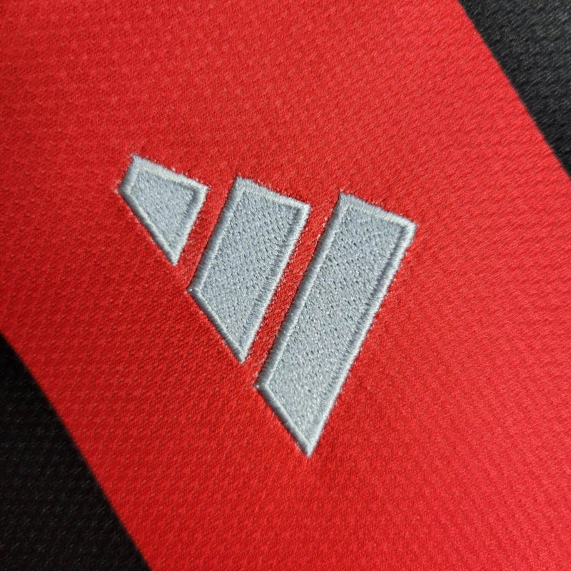 Camisa Flamengo I 24/25 Manga longa - Torcedor Adidas Masculina - Preta e vermelha