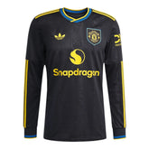 Camisa Manchester United III 25/26 manga longa - Torcedor Adidas Masculina - Preta