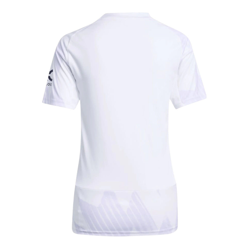 Camisa Manchester United II 25/26 - Torcedor Adidas Feminina - Branca e roxa