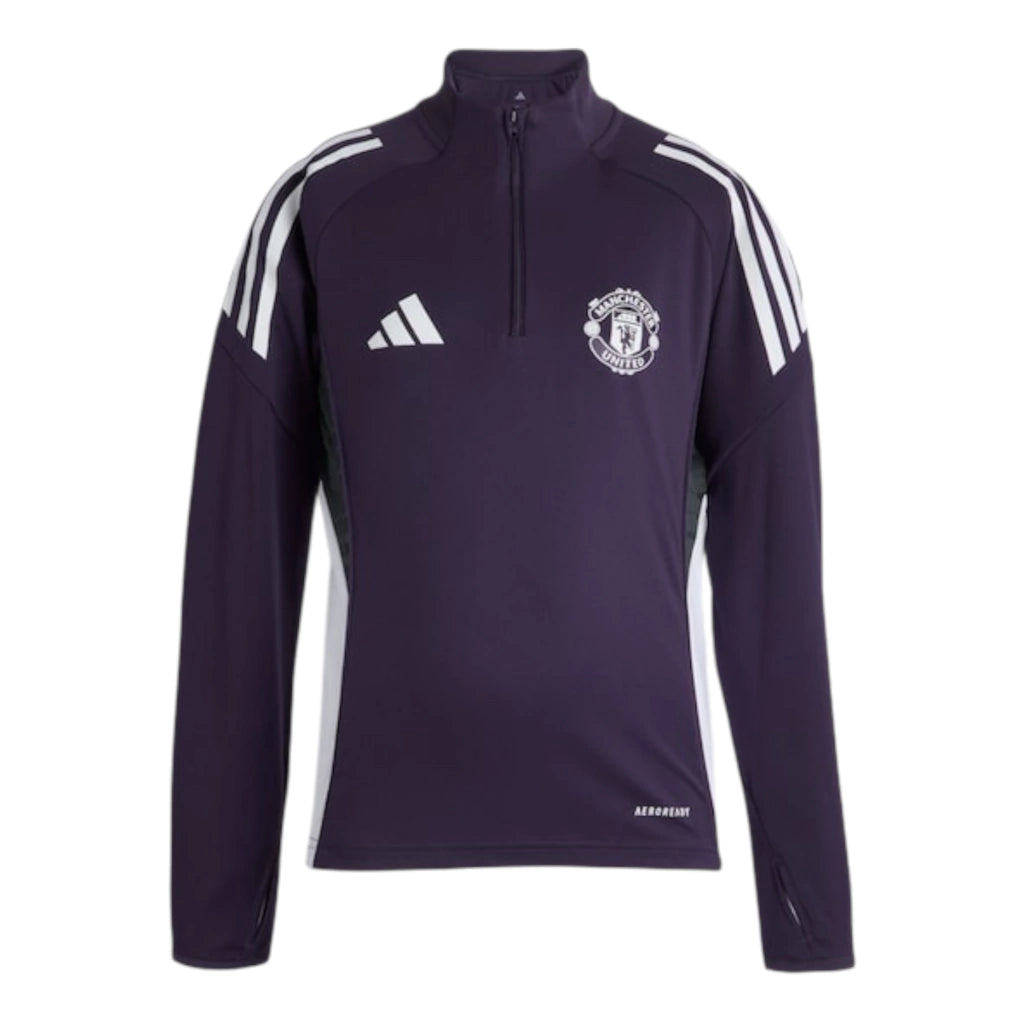 Camisa Manchester United Treino 25/26 manga longa - Torcedor Adidas Masculina - Roxa