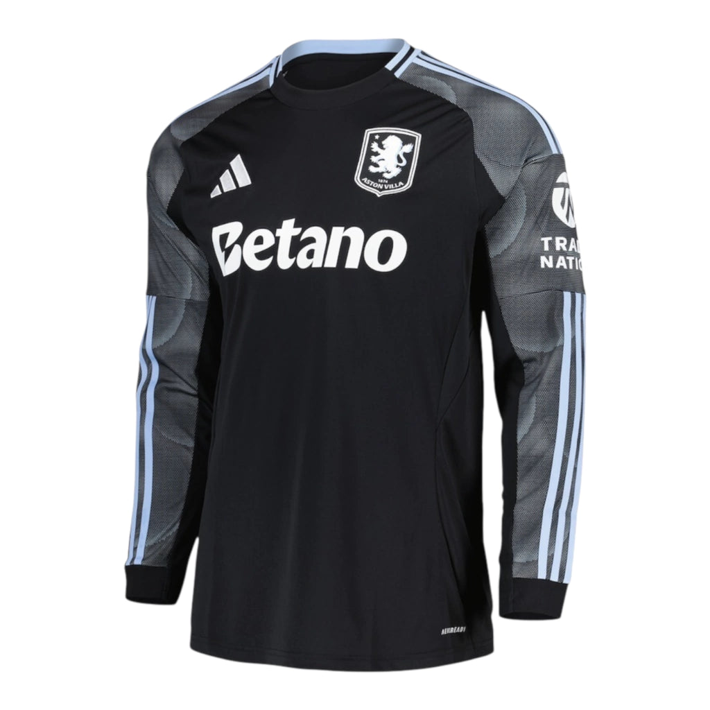 Camisa Aston Villa II 25/26 manga longa - Torcedor Adidas Masculina - Preta