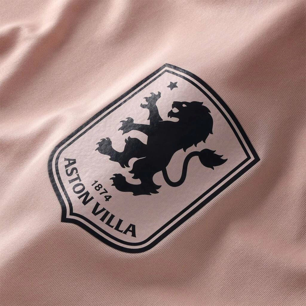 Camisa Aston Villa Treino 25/26 manga longa - Torcedor Adidas Masculina - Rosa