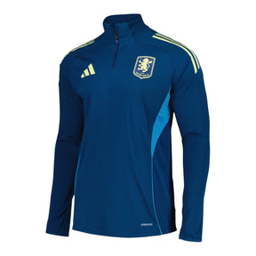 Camisa Aston Villa Treino 25/26 manga longa - Torcedor Adidas Masculina - Azul