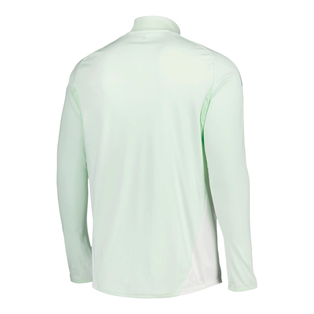 Camisa Aston Villa Treino 25/26 manga longa - Torcedor Adidas Masculina - Branca e verde