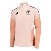 Camisa Aston Villa Treino 25/26 manga longa - Torcedor Adidas Masculina - Rosa