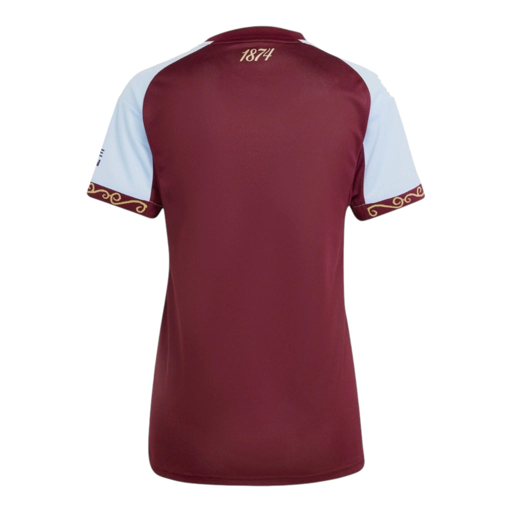 Camisa Aston Villa I 25/26 - Torcedor Adidas Feminina - Vinho e azul