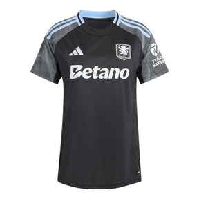 Camisa Aston Villa II 25/26 - Torcedor Adidas Feminina - Preta e cinza