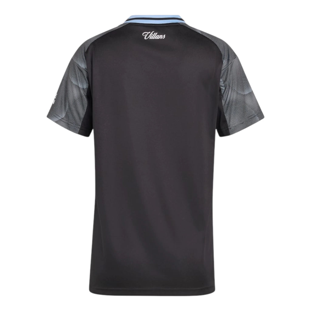 Camisa Aston Villa II 25/26 - Torcedor Adidas Feminina - Preta e cinza