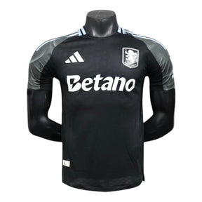 Camisa Aston Villa II 25/26 - Jogador Adidas Masculina - Preta e cinza