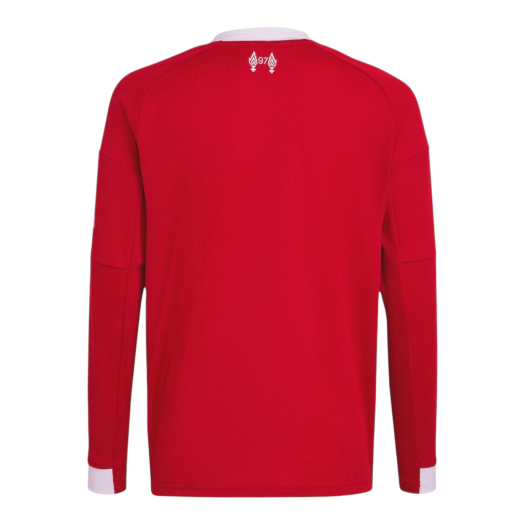 Camisa Liverpool I 25/26 manga longa - Torcedor Adidas Masculina - Vermelha com detalhes em branco
