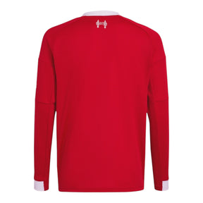Camisa Liverpool I 25/26 manga longa - Torcedor Adidas Masculina - Vermelha com detalhes em branco