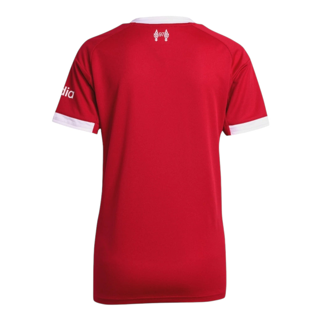 Camisa Liverpool I 25/26 - Torcedor Adidas Feminina - Vermelha com detalhes em branco