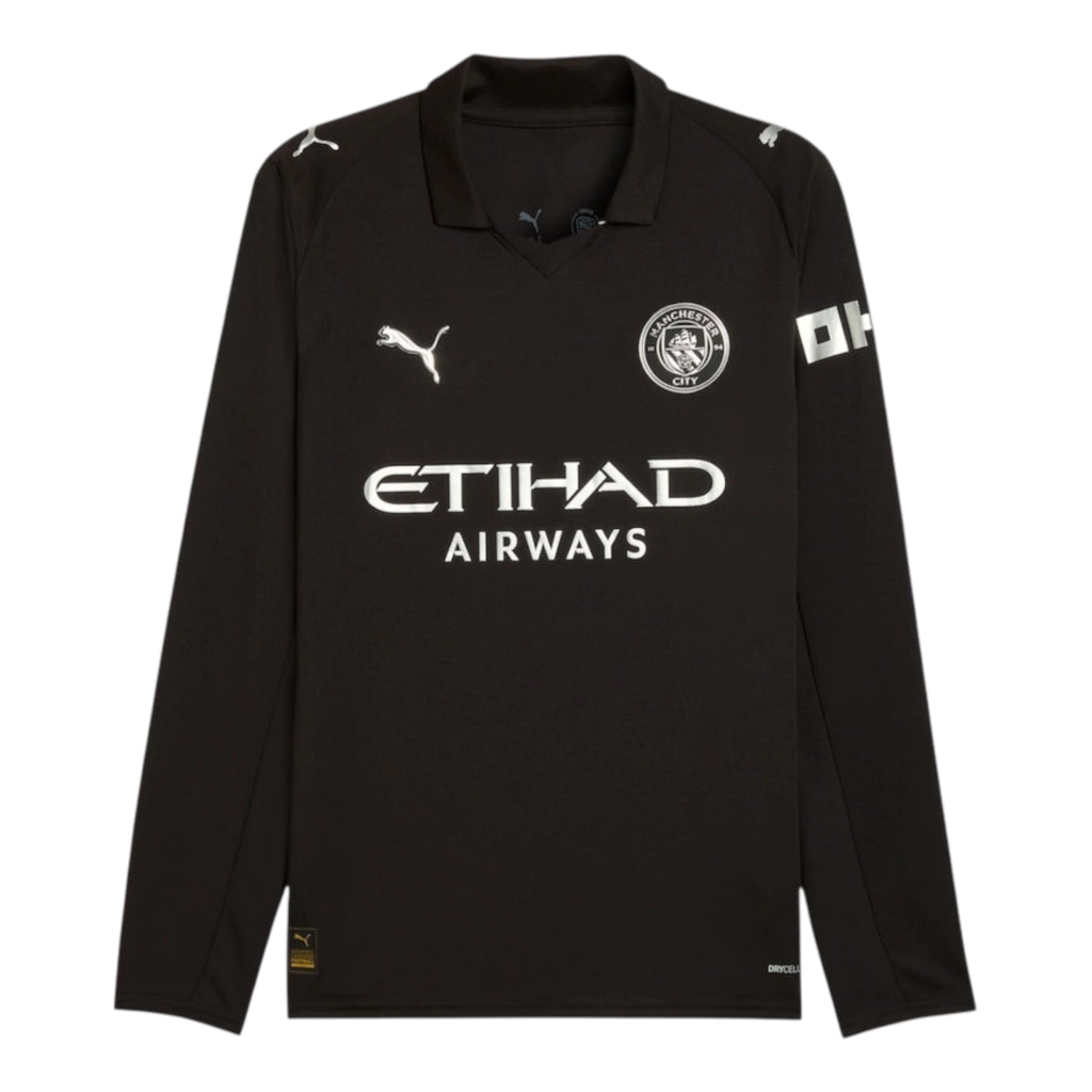 Camisa Manchester City II 25/26 manga longa - Torcedor Puma Masculina - Preta