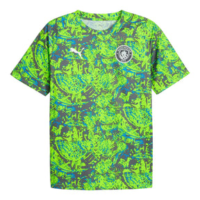 Camisa Manchester City Pré-jogo III 25/26 - Torcedor Puma Masculina - Cinza e verde