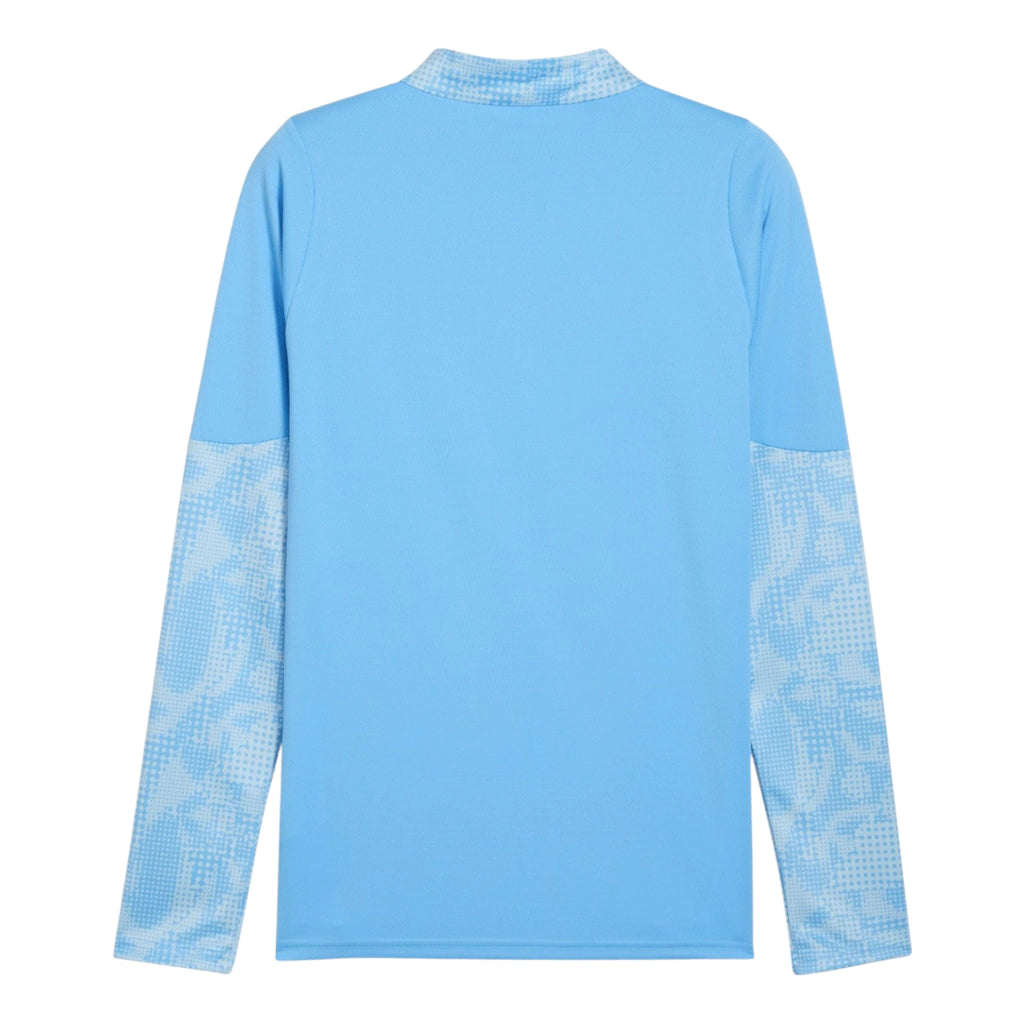 Camisa Manchester City Treino 25/26 manga longa - Torcedor Puma Masculina - Azul e branca
